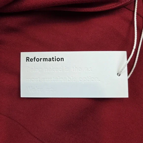 Reformation Lawrence Crimson High Slit One Shoulder Midi Dress Size 8 Sexy NEW - Picture 6 of 13